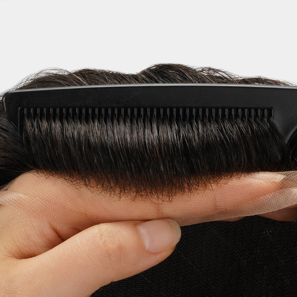 Lace Hair System With PU Back and Sides Wholesale