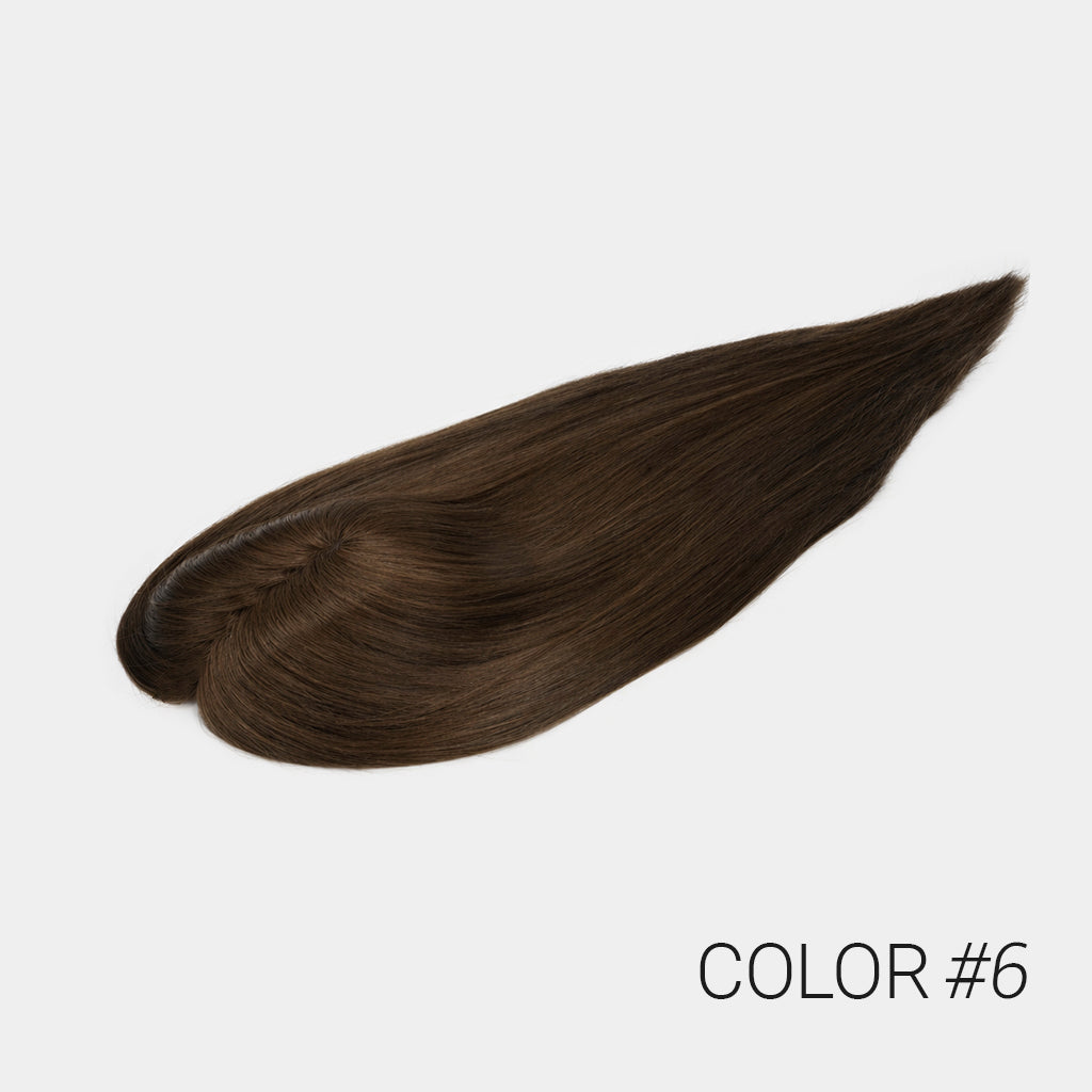 Fine Welded Mono Human Hair Topper with Cuticle-Aligned Mongolian Hair