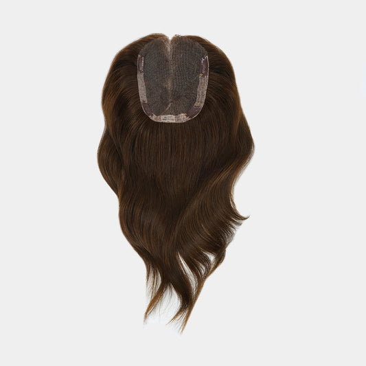 Fine Welded Mono Human Hair Topper with Cuticle-Aligned Mongolian Hair