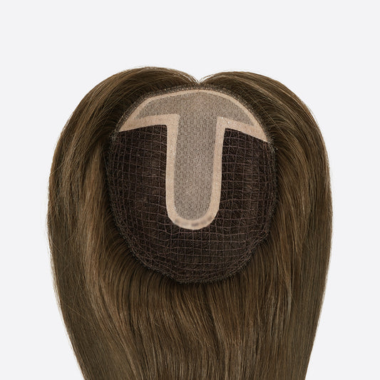 Hair Topper For Women Is Silk Part With Fishnet Topper