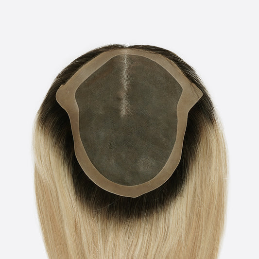Rose Women’s Hair Toupee Is Mono Toupee With NPU Perimeter