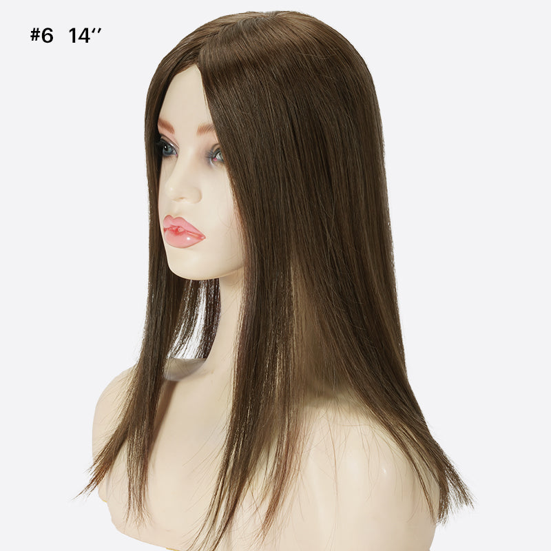 Hair Topper For Women Is Silk Part With Fishnet Topper