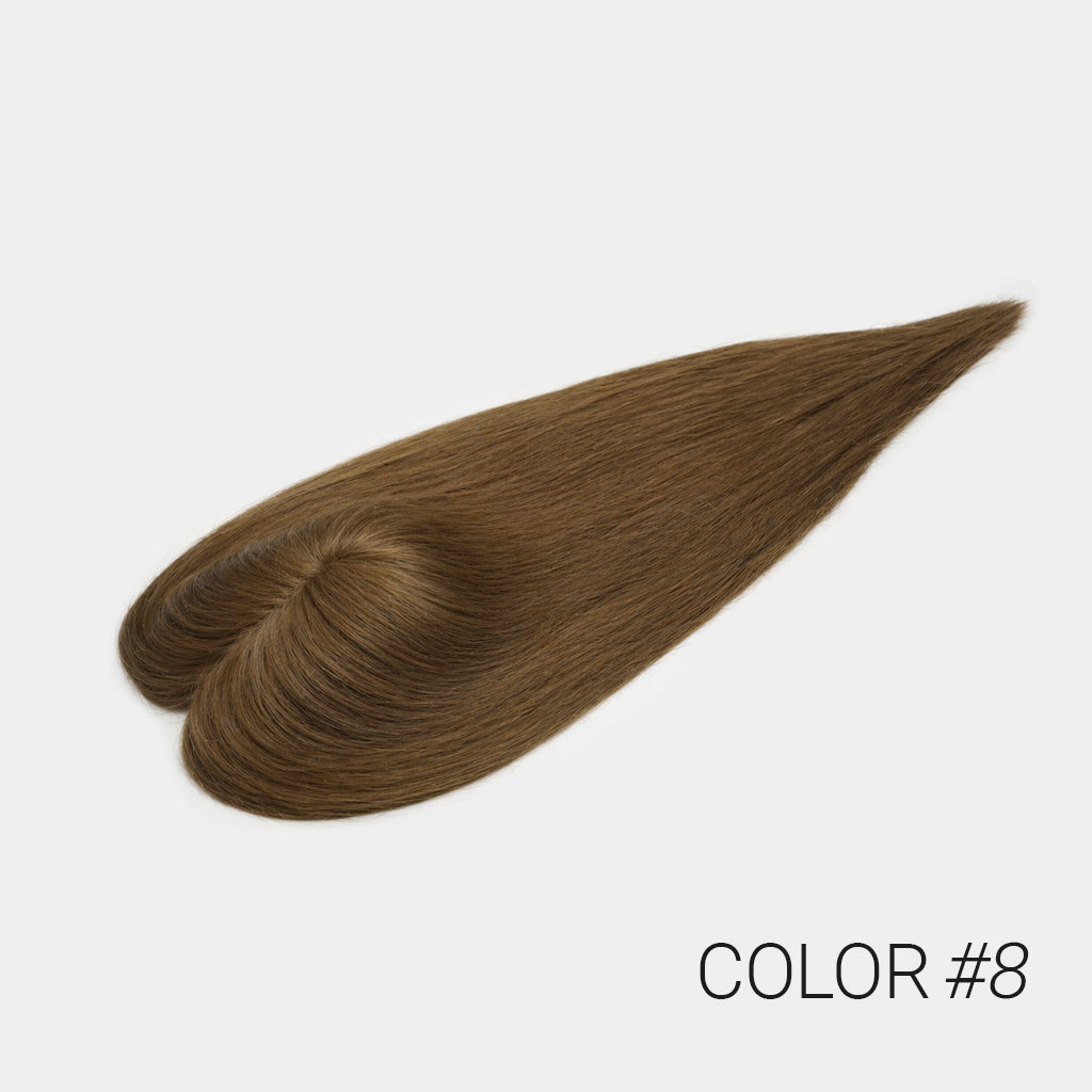Fine Welded Mono Human Hair Topper with Cuticle-Aligned Mongolian Hair