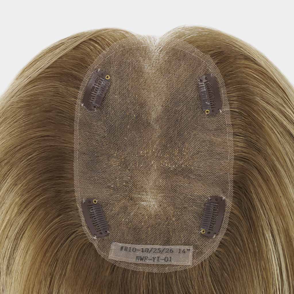 Hand-tied Mono Top Remy Human Hair Topper