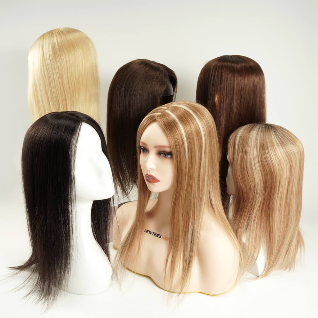 Silk Top Hair Toppers with Wefted Back for Women Wholesale