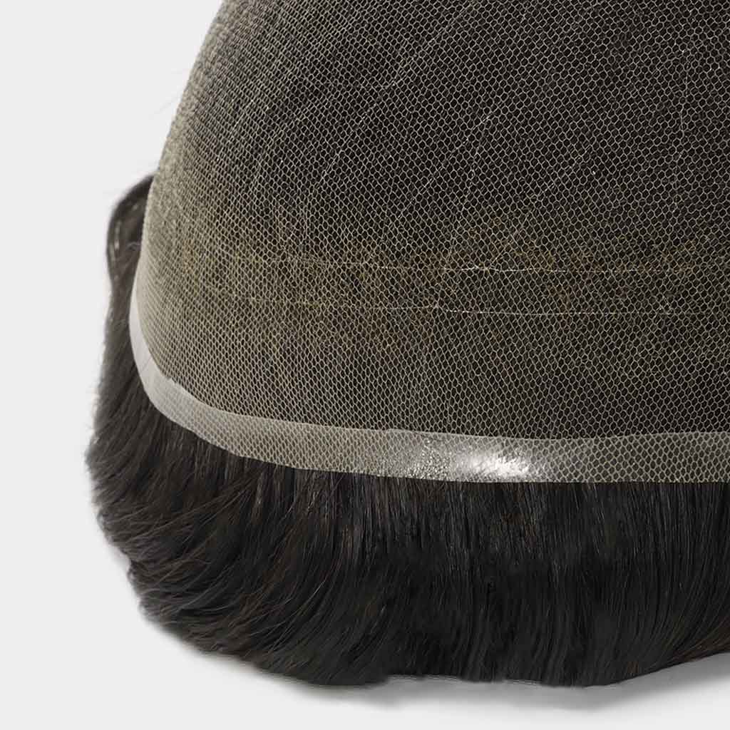 French Lace Men's Hair System With PU Sides and back
