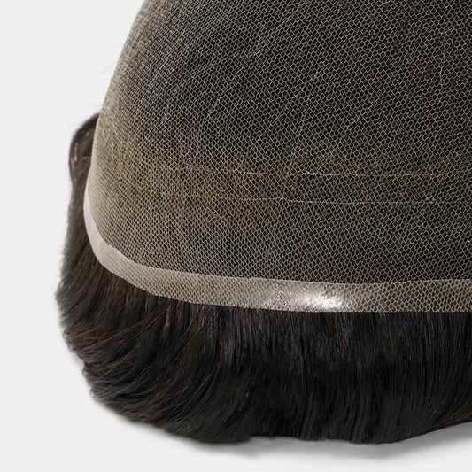 French Lace Men's Hair System With PU Sides and back