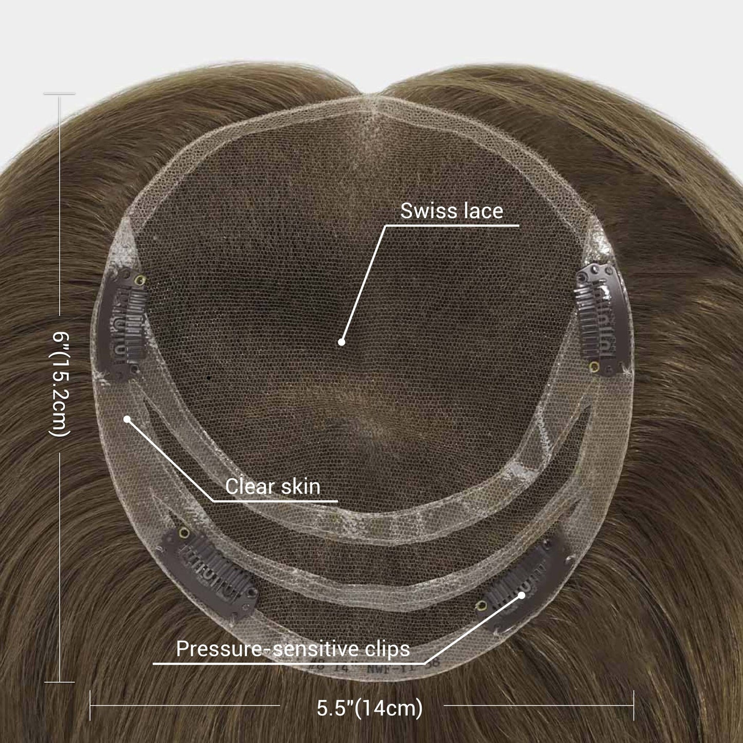 Invisiable Hair Topper With Premium Remy Human Hair