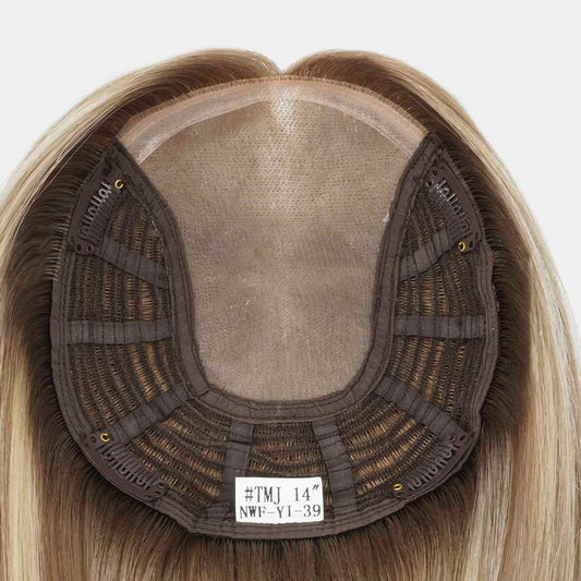 Deluxe Mono Top Human Hair Topper with an NPU Front