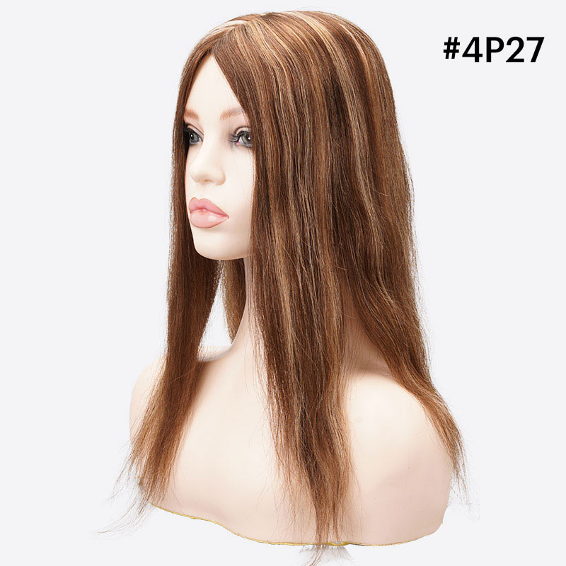 Human Hair Silk Top Topper Is Highlighted Hair Topper