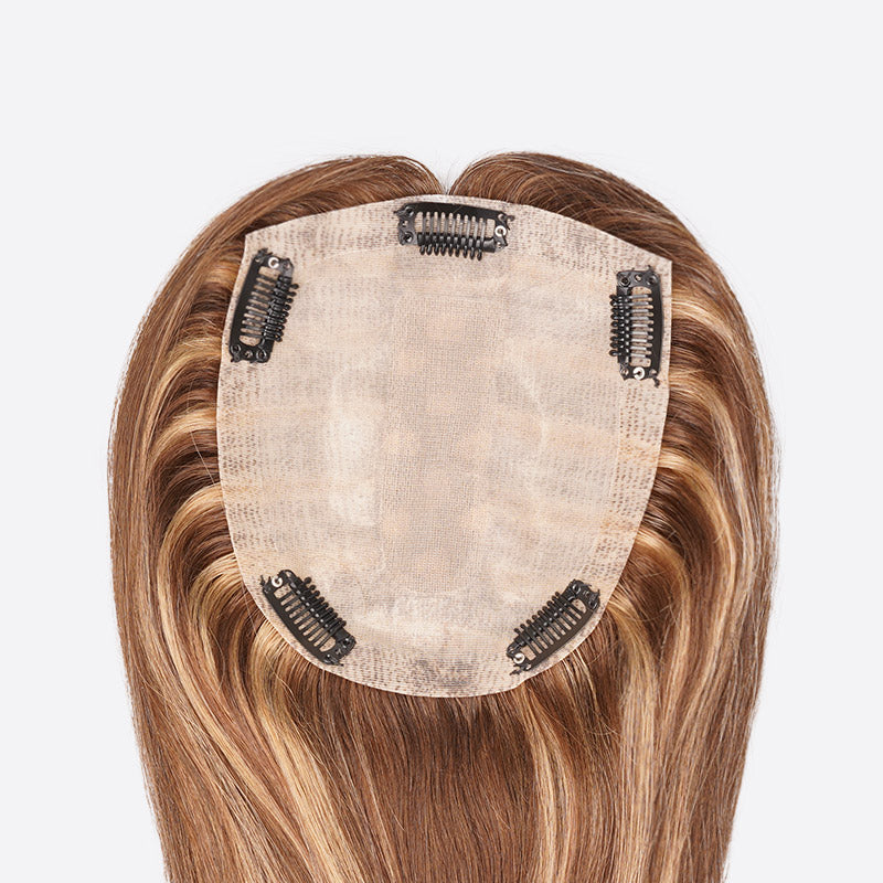 Human Hair Silk Top Topper Is Highlighted Hair Topper