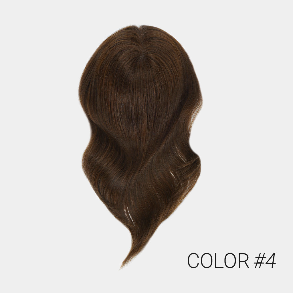 Fine Welded Mono Human Hair Topper with Cuticle-Aligned Mongolian Hair