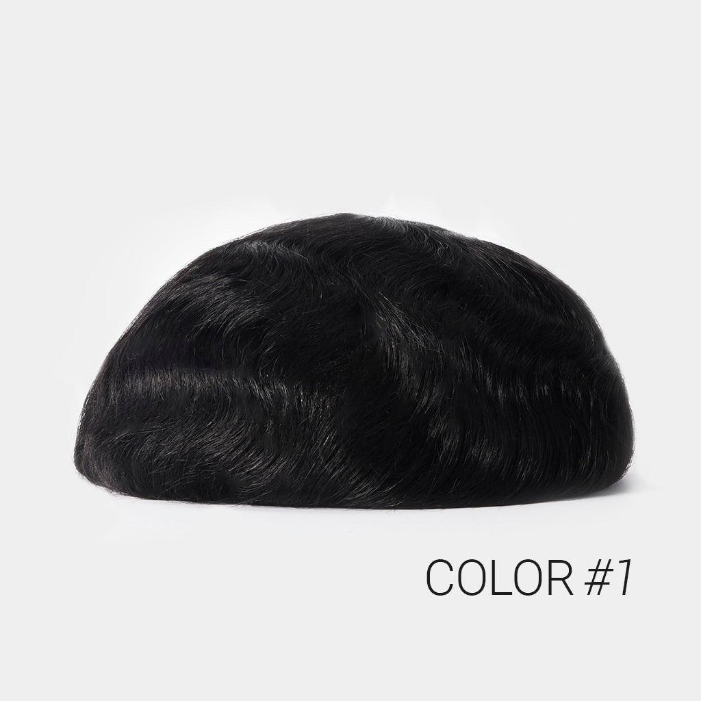 Fine Mono Hairpiece With Skin Gauze Perimeter and Lace Front