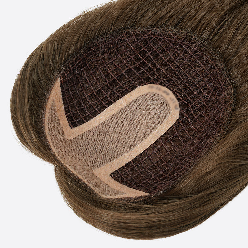 Hair Topper For Women Is Silk Part With Fishnet Topper