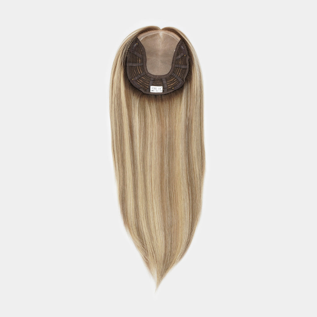 Deluxe Mono Top Human Hair Topper with an NPU Front