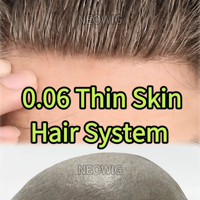 0.06mm Thin Skin Hair Systems for Men