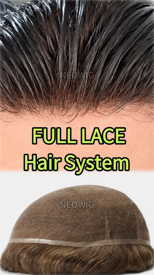 FULL LACE Toupee for Men Realistic Hairline